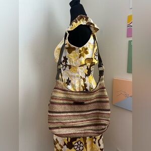 Vintage Strada Multicolor Woven Shoulder Bag – Boho Festival Style
